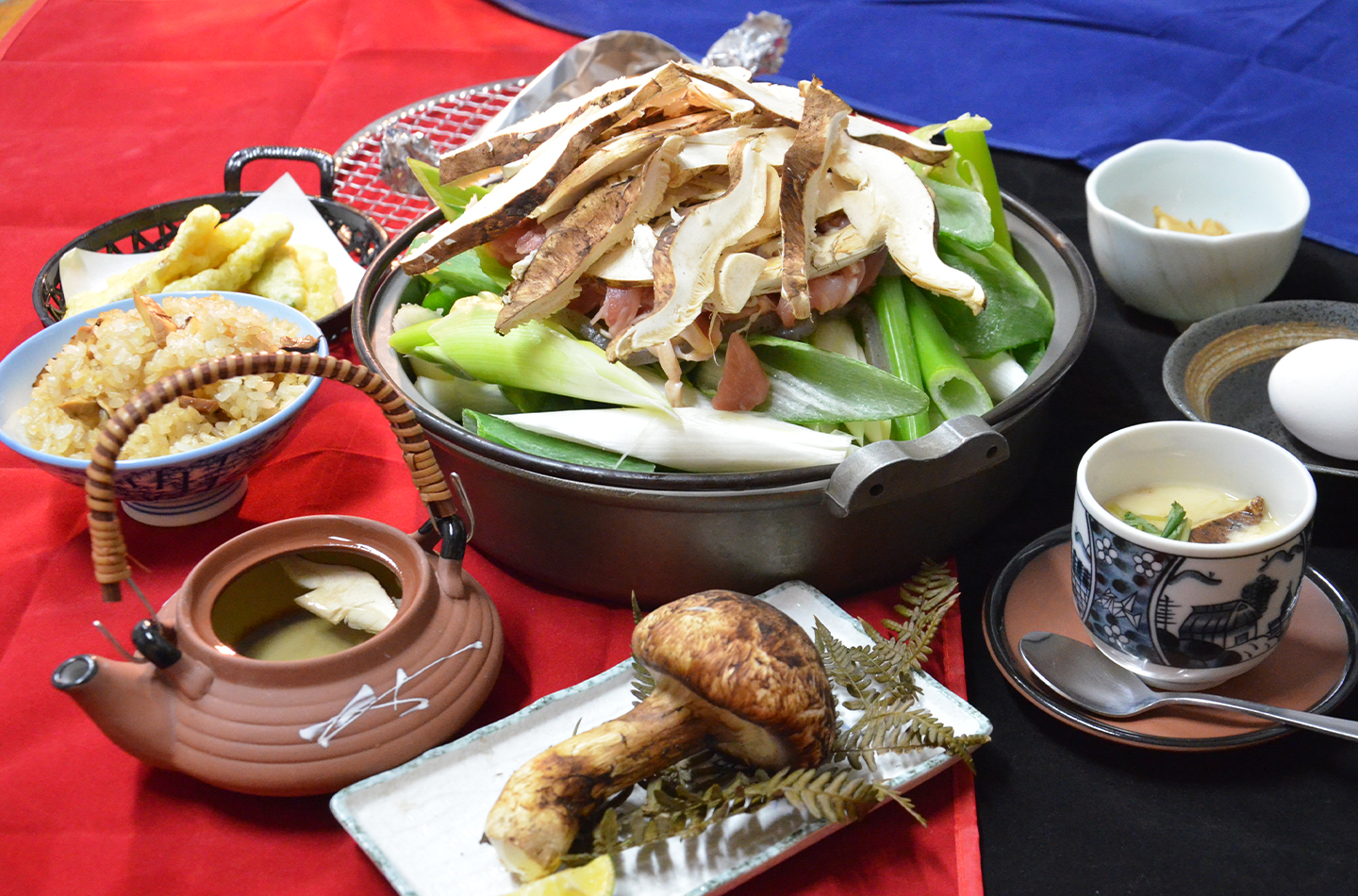 提供している松茸のコース料理